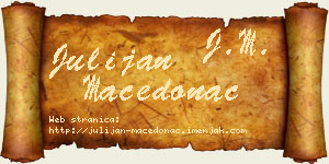 Julijan Macedonac vizit kartica